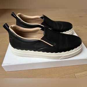 Chloe Black Lauren Slip-Ons